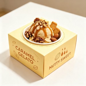 Boîtes en papier personnalisées pour coupes de gelato, coupes de <span class=keywords><strong>yaourt</strong></span> glacé, bols à dessert, emballages pour desserts, boîtes de traiteur pour desserts sucrés - Product Image 1