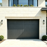Porte sectionnelle automatique électrique moderne en alliage d'aluminium à haute vitesse avec verre trempé intégral antivol HEEHO