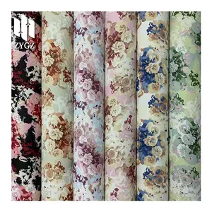 Hoge-Kwaliteit Gedrukt Chiffon Jurk Stof Polyester Geweven Bloemenprint Chiffon Stof Fabrikanten Groothandel