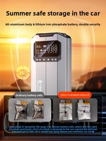 Maxcellent Batterie Externe Portable 12V 20000mAh avec Démarreur d'Urgence et Compresseur d'Air, Courant de Pointe 1800A, Lumière LED pour Voitures et Utilisation Extérieure