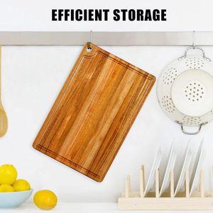 Acacia <b>Wood</b> Cutting Board Square 45.7x30.4x2cm Kitchen Chopping <b>Block</b> For Fruits Vegetables - Product Image 5