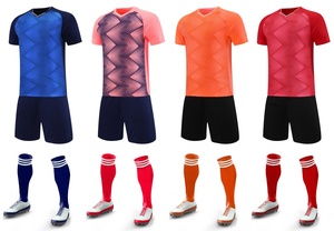 Unisex Fußball-/Fußball-Team-Trikot, individueller Teamname, Spielername, einfarbig, schnell trocknend, atmungsaktiv, V-Ausschnitt, kurze Ärmel, Sommertraining - Product Image 2