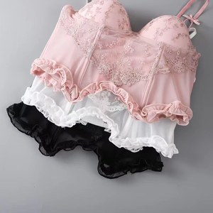 Top de Encaje Sexy Pure Desire para Mujer, Diseño con Nudo, Relleno Incorporado, Nuevo Modelo 2024, Estilo Informal para el Trabajo... - Product Image 5