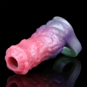 Pennis Sleeve Girth Enhancer Men Silicone Penis Ring Cock Sleeve Penis Sheath Soft Cock Ring Adult Couples Male Sex Toys - Product Image 4