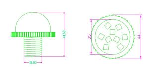 Punto de luz led para patio de juegos, luz rgb de 12V, 24v, pixel de 35mm, a todo color, para carrusel - Product Image 6
