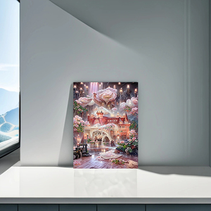 Kit Fai-da-Te 40*50CM con Motivo <span class=keywords><strong>Palazzo</strong></span> <span class=keywords><strong>di</strong></span> Rose, Pittura Diamante Moderna 5D Completa con Diamanti Acrilici Rotondi per Decorazione Murale - Product Image 4