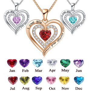 Moda mujer amor corazón piedra natal collar oro rosa joyería <span class=keywords><strong>para</strong></span> esposa <span class=keywords><strong>novia</strong></span> mamá hija <span class=keywords><strong>para</strong></span> <span class=keywords><strong>aniversario</strong></span> <span class=keywords><strong>regalo</strong></span> <span class=keywords><strong>de</strong></span> cumpleaños - Product Image 6
