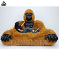 Canapé en cuir en forme de gorille de haute qualité King Kong inspiré grand jouet créatif pour salon Internet célébrité mascotte canapé