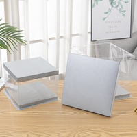 Boîte à Gâteau d'Anniversaire Cadeau Haute Qualité 12 Pouces en PET Transparent, Boîtes Claires en Plastique PVC pour Emballage de Gâteau