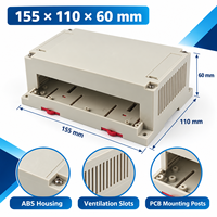 Contenitore Industriale in Plastica ABS per Progetti Elettronici, Montaggio su Guida DIN, Scatola per PCB