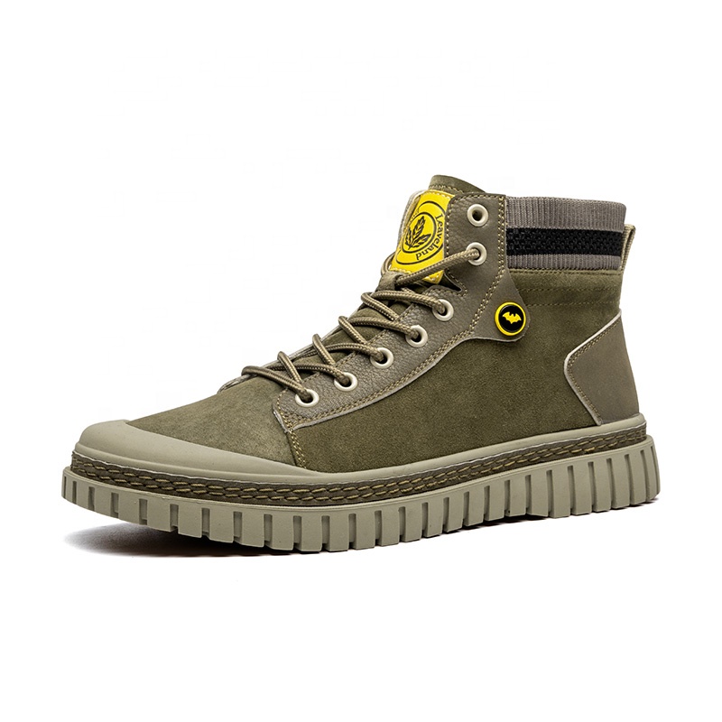 Новинка, мужские модные высокие ботинки листьев, винтажные мужские ботинки-карго в британском стиле, ботинки челси, прочие ботинки, резиновые ботинки средней длины