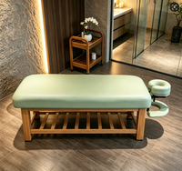Table de massage en bois massif avec repose-tête amovible pour SPA, salon de beauté, institut de manucure, hôtel, centre de podologie