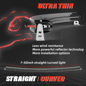 Barra de luz LED de 32 pulgadas de fila única curvada de 12V 24V para coche - Product Image 3