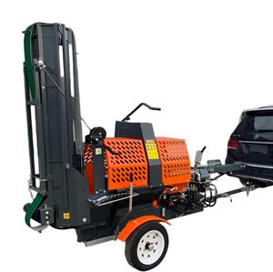 Máquina Cortadora y Rajadora de Troncos Hidráulica Automática de Alta Resistencia para la UE, con Capacidad de 48 cm y Procesador de Leña con Cinta Transportadora para la Industria Forestal - Product Image 1
