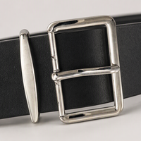 Boucles de ceinture pour hommes d'affaires, logo gravé sur mesure, alliage de zinc, métal résistant à la rouille, anti-rayures, pour ceinture en cuir