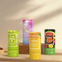 Boîtes cadeaux cylindriques écologiques biodégradables recyclables personnalisées Emballage en tube de papier personnalisé pour les dosettes de lessive