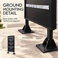 Panneau de signalisation autoportant en aluminium sur mesure pour parking, avec lettres en acrylique surélevées, pour centre commercial