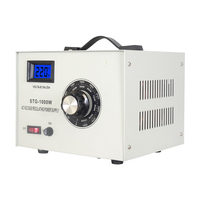 Alimentation électrique régulée en tension alternative monophasée STG-1000W 0-300V réglable, en cuivre pur, avec écran LCD, Variac