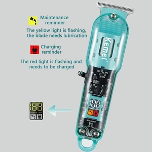 เครื่องตัดผมแบบชาร์จไฟได้ระดับมืออาชีพ Kemei KM-1133 ปัตตาเลี่ยนตัดผมสำหรับร้านตัดผม ฝาครอบใส - Product Image 3