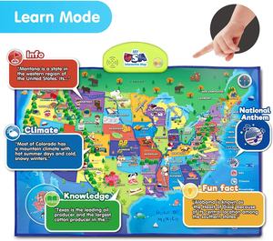 I-Poster My USA Mapa interactivo Educativo Smart Talking US Poster Juguete para niños - Product Image 5