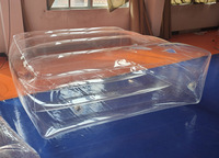 Lit gonflable en polychlorure de vinyle épais et transparent, un matelas gonflable adapté à une utilisation à la maison et en clinique