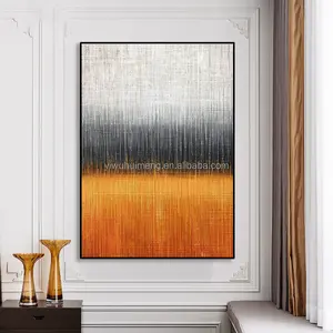 100% Abstract hand-painted oil painting Golden silk color Modern hand made wall art oil paintings on canvas artwork decorations