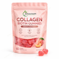 Complément alimentaire en bonbons gélifiés pour la beauté de la peau, marque privée, collagène et biotine pour les cheveux, la peau et les ongles