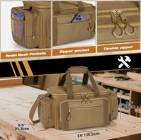 Sac à outils tactique robuste à 15 poches, organisateur portable, grande fermeture éclair, personnalisable OEM ODM pour le transport à domicile