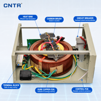 SVC-D7500VA LCD Digital Voltage Stabilizer Tipe Servo Fase Tunggal AC 220V Regulator Tegangan Otomatis AVR untuk Peralatan Rumah Tangga
