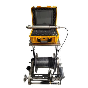 Cámara de inspección de pozos profundos de 100m con imágenes subacuáticas Máquina de bolas de 65mm Modelo de carro Cámara de pozo con rotación de cable - Product Image 1