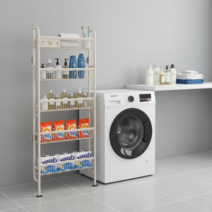 Étagère de rangement murale multifonctionnelle à 5 niveaux pour cuisine avec ventouse - Product Image 5