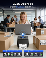 Imprimante d'étiquettes d'expédition Phomemo D420D à écran tactile, 4x6 pouces, thermique sans fil, 203 dpi, sans encre, pour les vendeurs de commerce électronique
