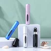 Mini atomiseur en aluminium de voyage de poche de 5ml rechargeable capacité de 5ml pompe de bouteille de parfum vide pulvérisateur huiles essentielles utilisation cosmétique