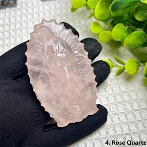 Estatuas de la Virgen María y Jesús de Cristal, 7-9 cm, Materiales de Alta Calidad, Plateadas/Doradas, Decoración para el Hogar, E1092 - Product Image 6