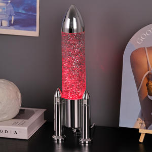 אירופה הסיטונאי צורה רקטית תפאורה מנורת שולחן rgb שינוי צבע אור הלילה אור עם חלק - Product Image 2