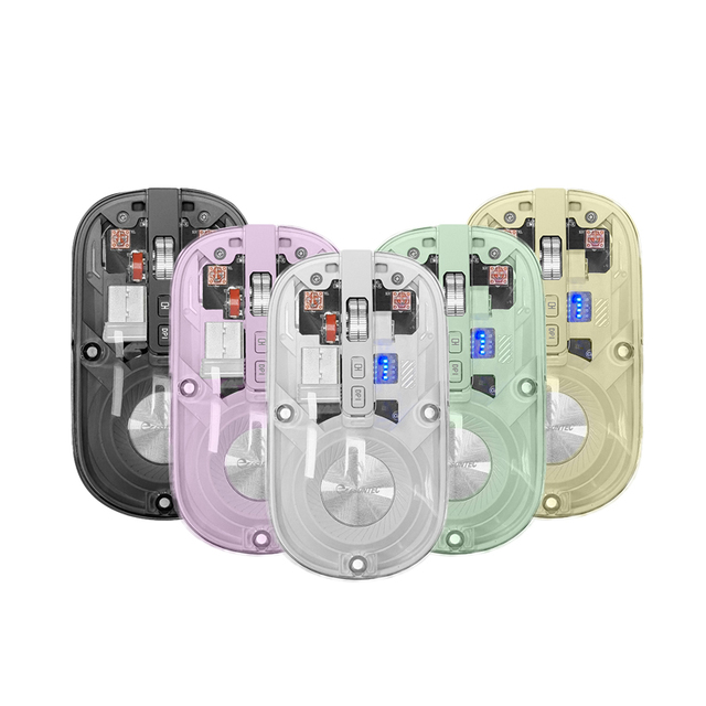 New Rechargeable Portable Gift Mouse 2.4G BT Wireless Ergonomic Metal & Silence Button with Removable Shell MW-002RM