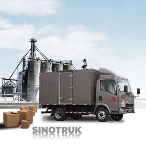 中国重汽豪沃4x2 5吨轻型货车平板货运卡车交货