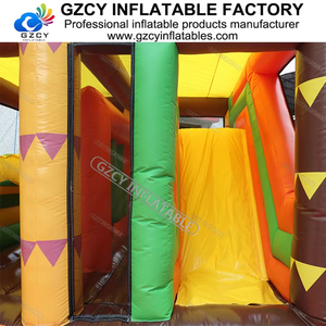 Château gonflable <span class=keywords><strong>de</strong></span> qualité commerciale pour fête tropicale sur la plage, colonnes <span class=keywords><strong>de</strong></span> palmiers, design <span class=keywords><strong>de</strong></span> <span class=keywords><strong>sable</strong></span> ondulé, matériau PVC pour enfants en plein air - Product Image 5