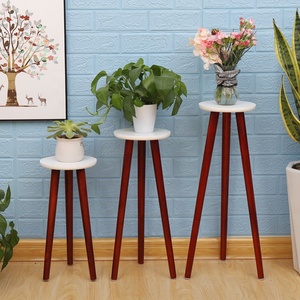 Décoration intérieure en bois pour Pot de fleurs, petite Table ronde, étagère en bois, décoration intérieure, offre spéciale - Product Image 4