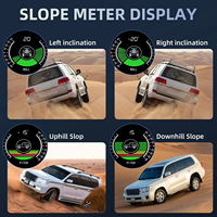 M50 2-en-1 HUD affichage tête haute inclinomètre de véhicule universel et voltmètre à affichage numérique tout-terrain extérieur pour voitures