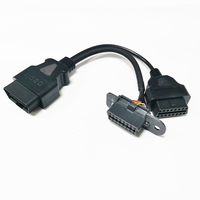 Extension de séparateur OBD2 OBD II Durable Y J1962 câble mâle à double prise femelle de remplacement pour le Diagnostic de voiture Volvo Land Rover