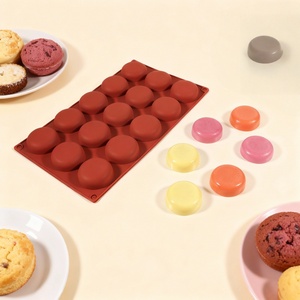 Moule à gâteau en silicone résistant à la chaleur, 15 compartiments, en forme de macaron, écologique, non toxique, passe au lave-vaisselle, DIY - Product Image 5
