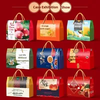 Boîtes en carton ondulé personnalisées pour fruits en petites séries, avec poignée, extra robustes, imprimées, pour emballage cadeau alimentaire, fabriquées sur commande