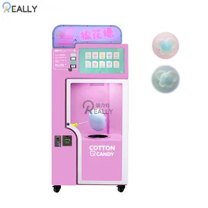 Vollautomatische Zuckerwatte-Floss-Verkaufsautomat-Touchscreen gewerbe Zuckerwatte-Süßigkeit Marshmallow-Verkaufsautomat