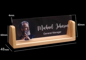 Tùy chỉnh hiện đại di động thân thiện với môi Acrylic bàn Tên tấm cá nhân văn phòng cuộc họp hiển thị đứng - Product Image 4