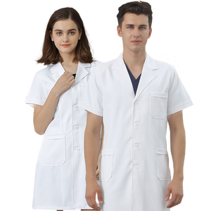 Camici Bianchi per Professionisti Sanitari, Uniformi Chirurgiche a Maniche Lunghe e Corte, Camici Medici Resistenti, Camici da Laboratorio - Product Image 3