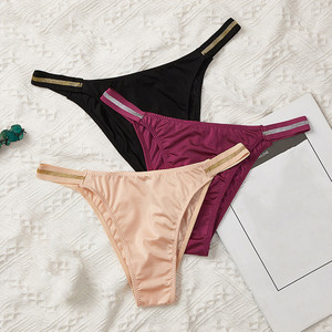 Nhà Máy Bán Của Phụ Nữ Thở Thấp Eo Quần Lót Mặc Bikini Phụ Nữ Thoải Mái Thể Thao Quần Lót Nữ Rắn Màu <span class=keywords><strong>G</strong></span> Chuỗi - Product Image 4