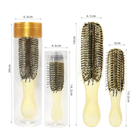 Brosse démêlante de luxe électroplaquée pour femmes, usage domestique, avec manche en ABS et poils en nylon, brosse de coiffure étanche