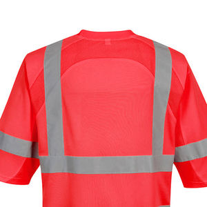 Camiseta de Seguridad de Alta Visibilidad, Certificada ANSI/ISEA 107 Clase 2/3, 100% Poliéster, Anti-Sudor, Transpirable, Reflectante, Ropa de Trabajo para Hombre - Product Image 3