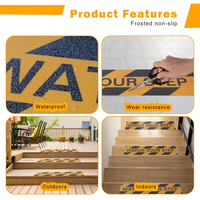 Autocollants d'avertissement pour escaliers - Autocollants de sécurité pour magasins, entreprises, maison, bureau, fenêtre, porte, mur - Étiquette d'avertissement de sécurité pour escaliers - Finition mate